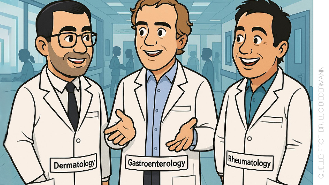 Treffen sich ein Dermatologe, ein Rheumatologe und ein Gastroenterologe….